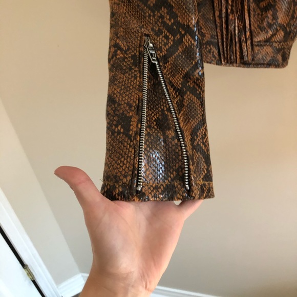 BLANK NYC animal print fringe moto jacket - Picture 9 of 15